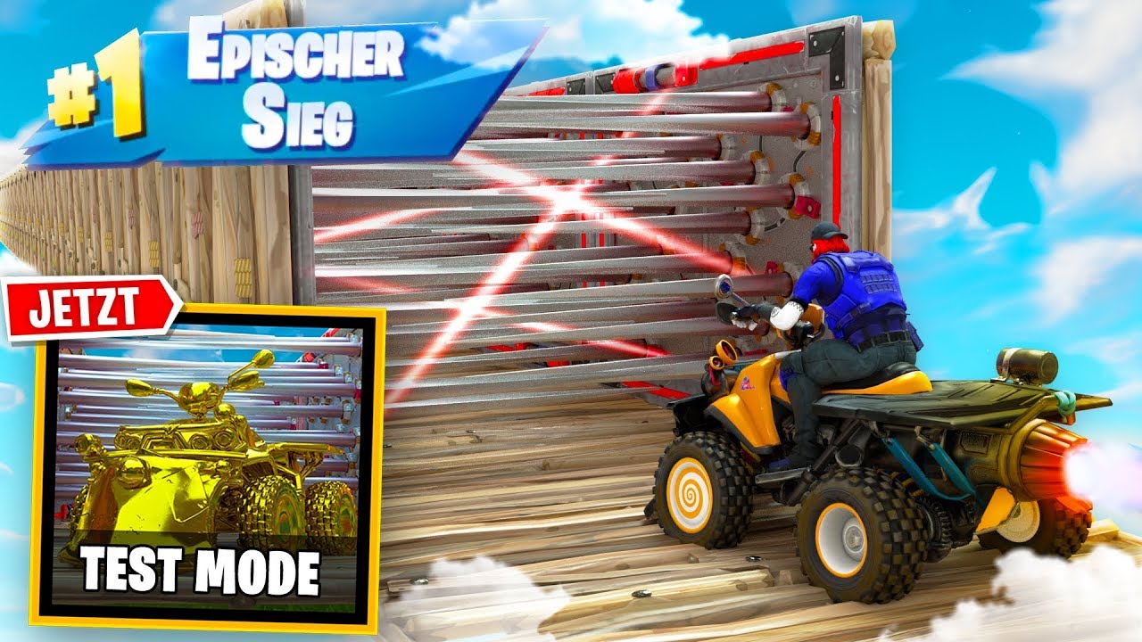 Wir bauen 1 Fallen Rennstrecke in Fortnite 🏎️