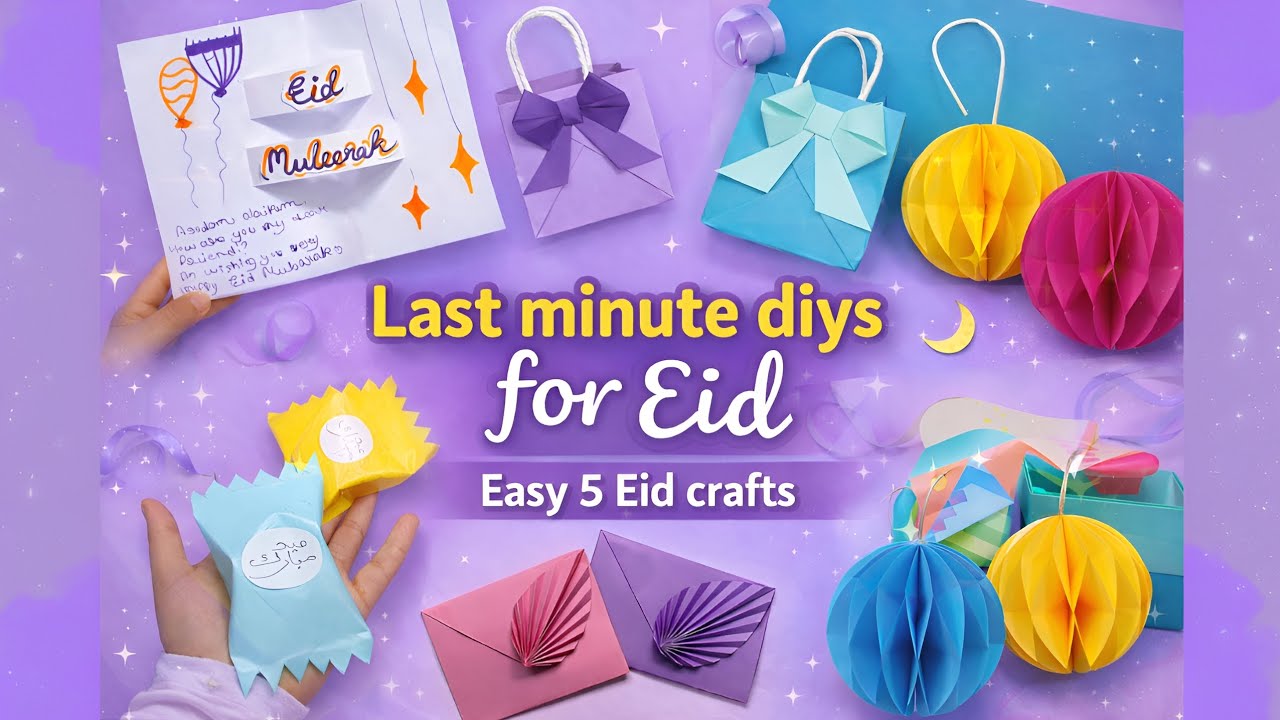 5 Last Minute DIYs for Eid 🌙✨ | Easy All-in-One Eid Crafts & Gift Ideas#diy 