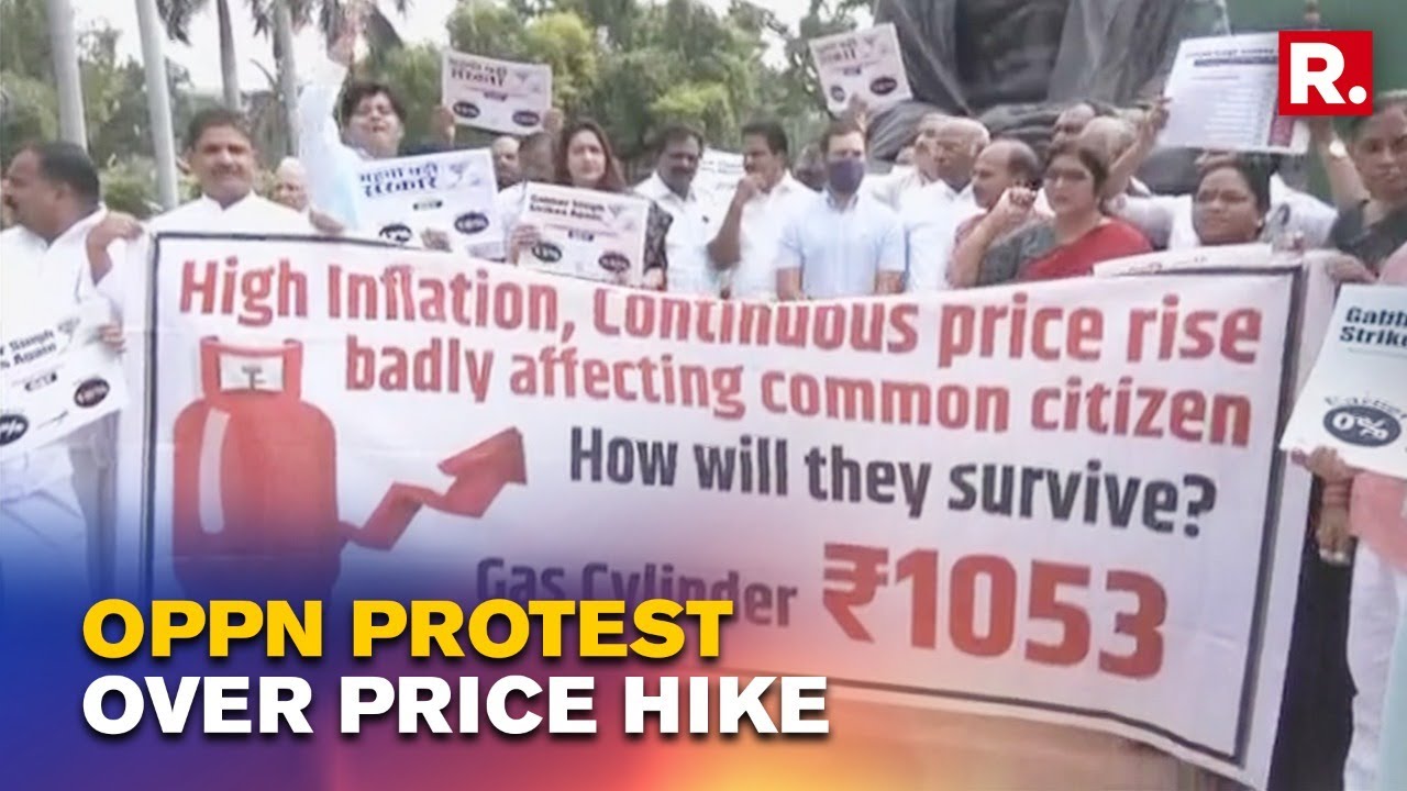 Day 3 Of Monsoon Session: Oppn Continues With Protest Outside Parliament Against GST, Inflation
