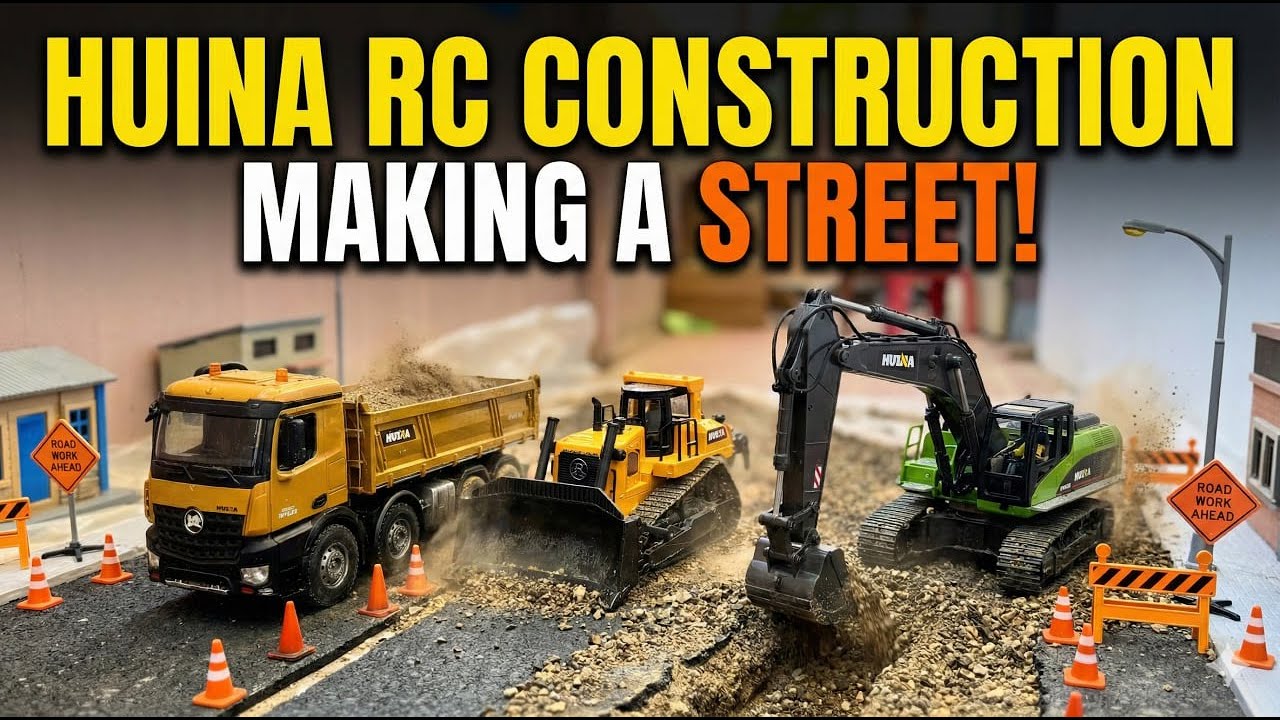 👷HUINA RC CONSTRUCTION MAKING A STREET🚧HUINA MINI CAMBO WORK HARD🎮.