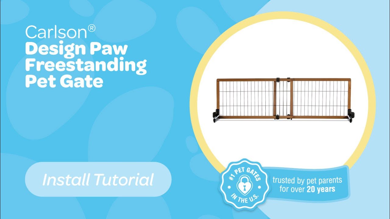 Carlson® Design Paw Freestanding Pet Gate - Install Tutorial