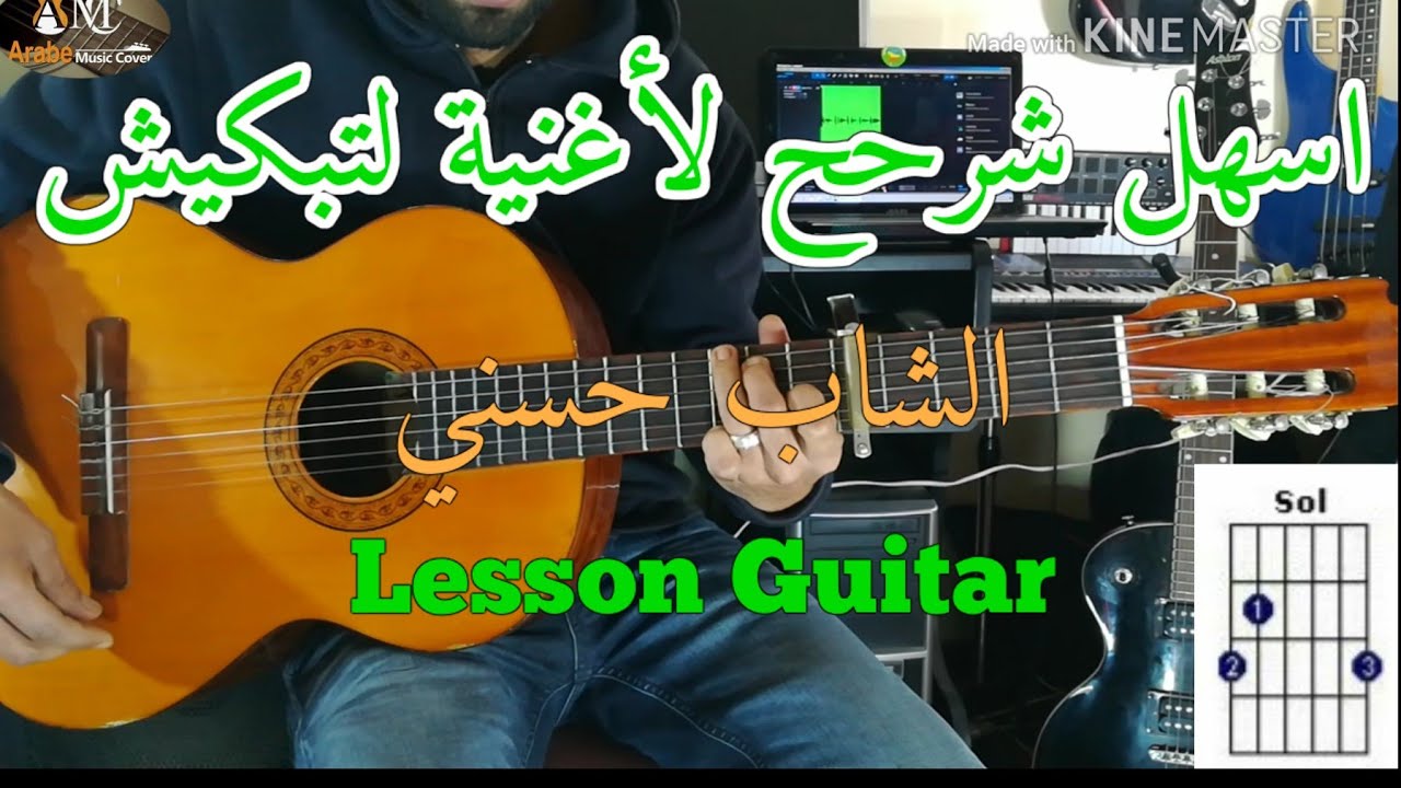 تعلم كيفية عزف متبكيش الشاب حسني على الجيتار/ Cheb Hasni- matbkich guitar lesson