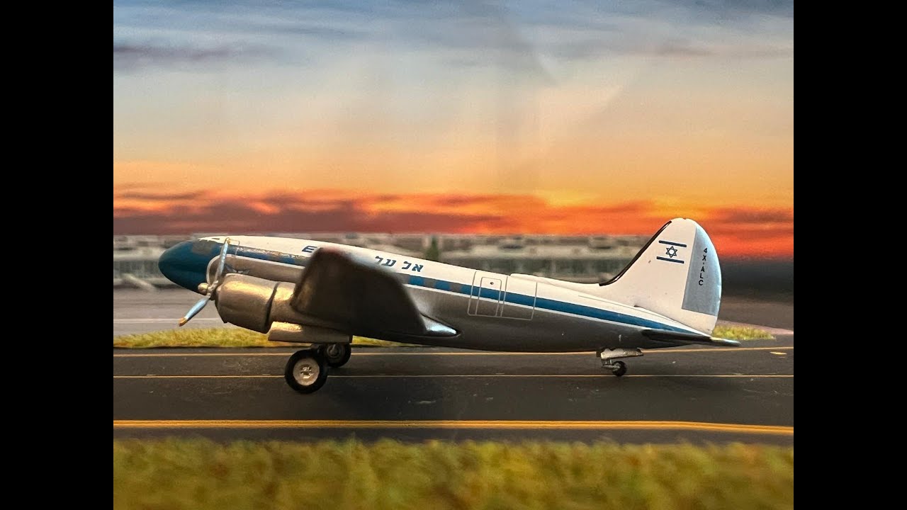 EL AL C46 Curtis Commando 4X-ALC  Aeroclassics 1:400