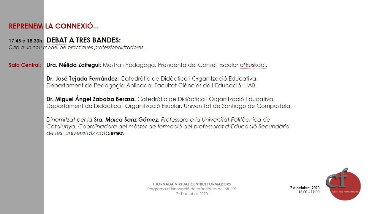 Jornada Centres Formadors (Cloenda)