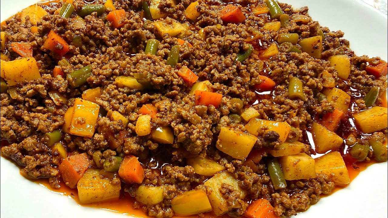 SIMPLE AND TASTY MINCED BEEF STEW WITH VEGETABLES | MINCED BEEF RECIPE
