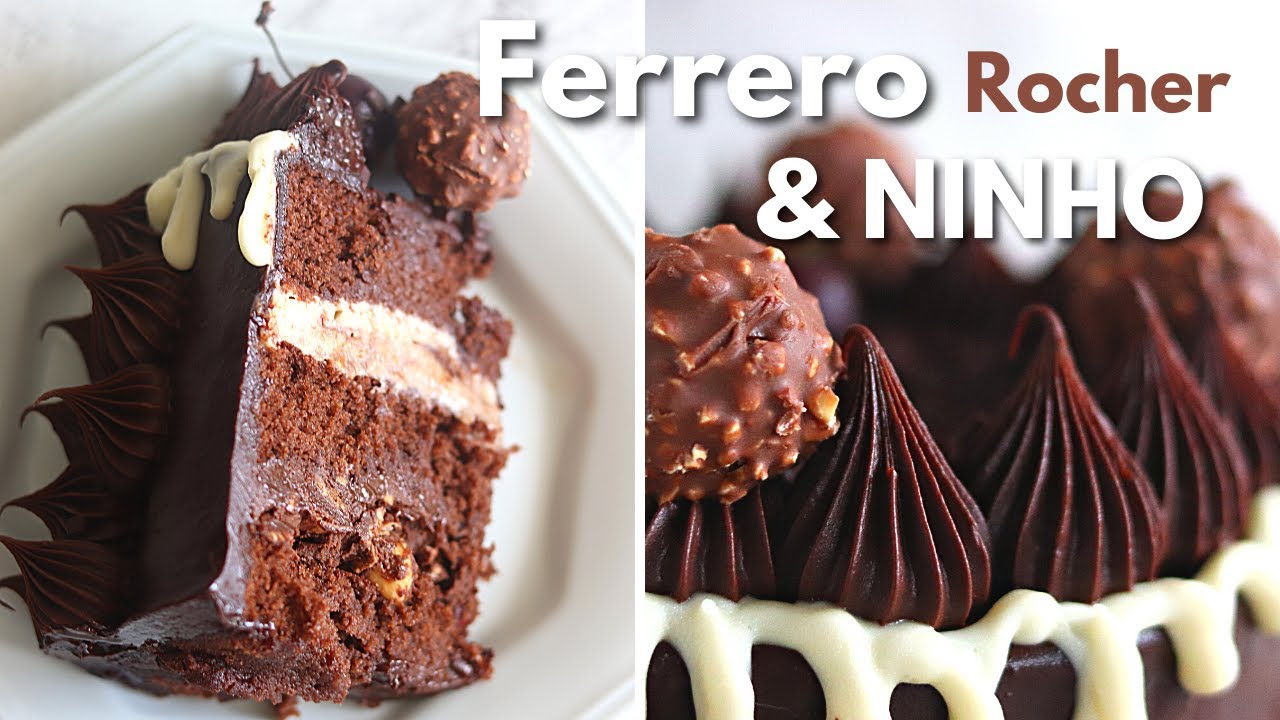 BOLO FERRERO COM NINHO | EXPLOSÃO DE RIQUEZA  (GANACHE CAKE)
