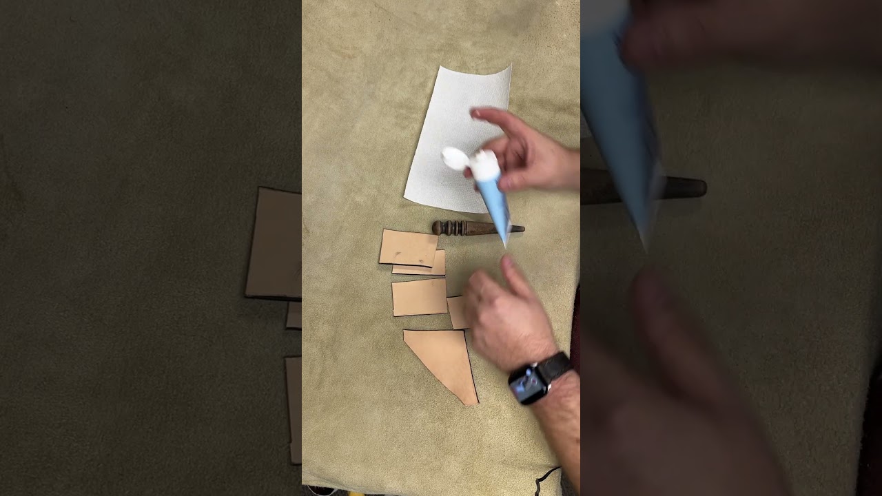Stroking your leather&hellip;.. with KY jelly. Full video comes out tomorrow. #leathercrafttools #leather
