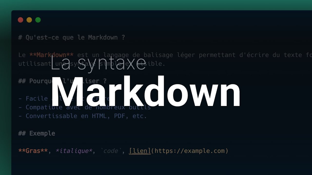 La syntaxe Markdown