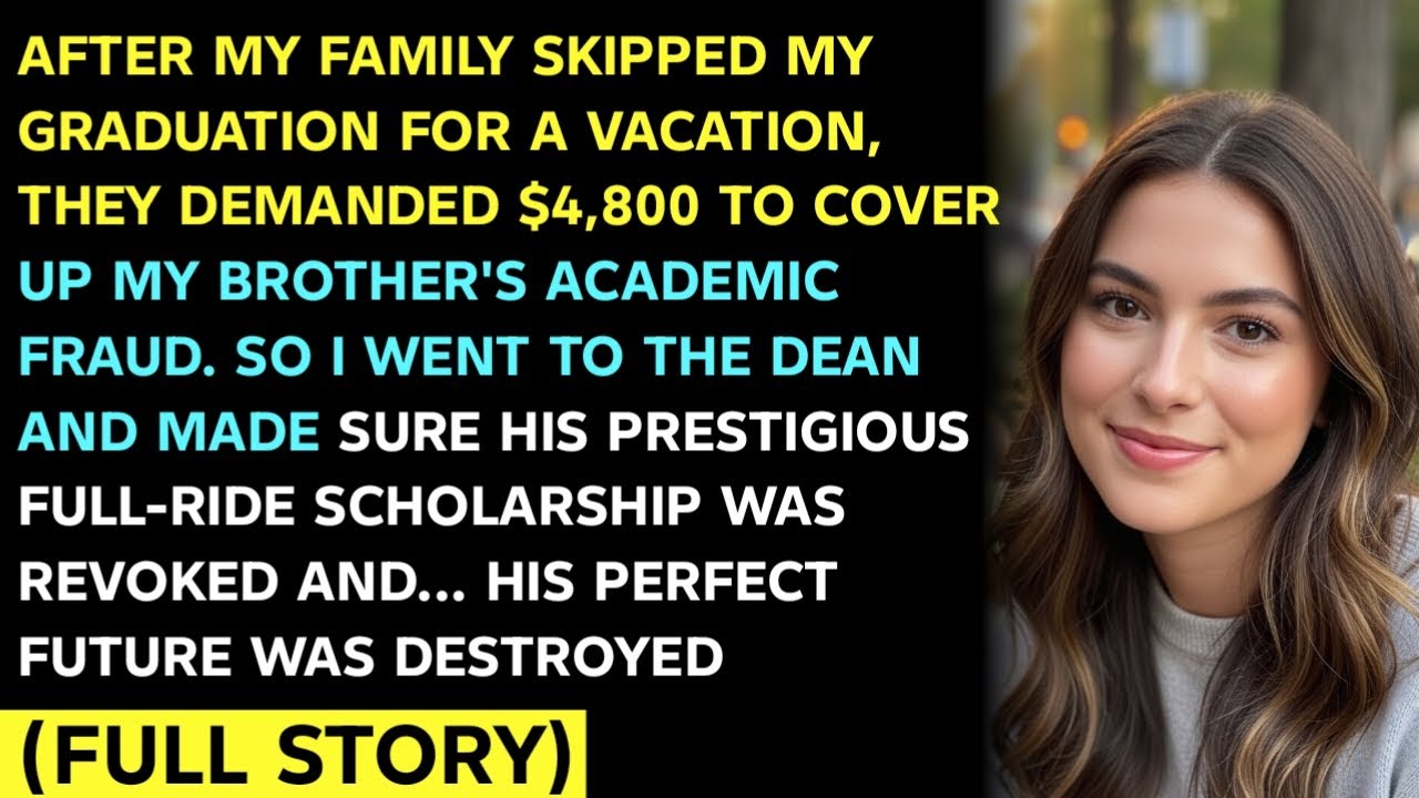 AFTER MY FAMILY SKIPPED MY GRADUATION FOR A VACATION, THEY DEMANDED $4,800 TO COVER UP MY BROTHER'S 
