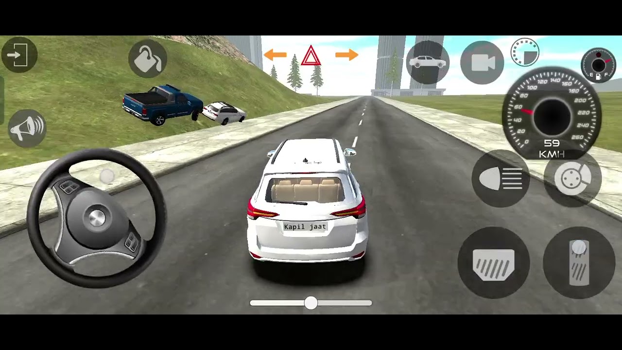 Toyota old fortuner white very fast game race 😎❤️ old fortuner white very fast game race 😎❤️