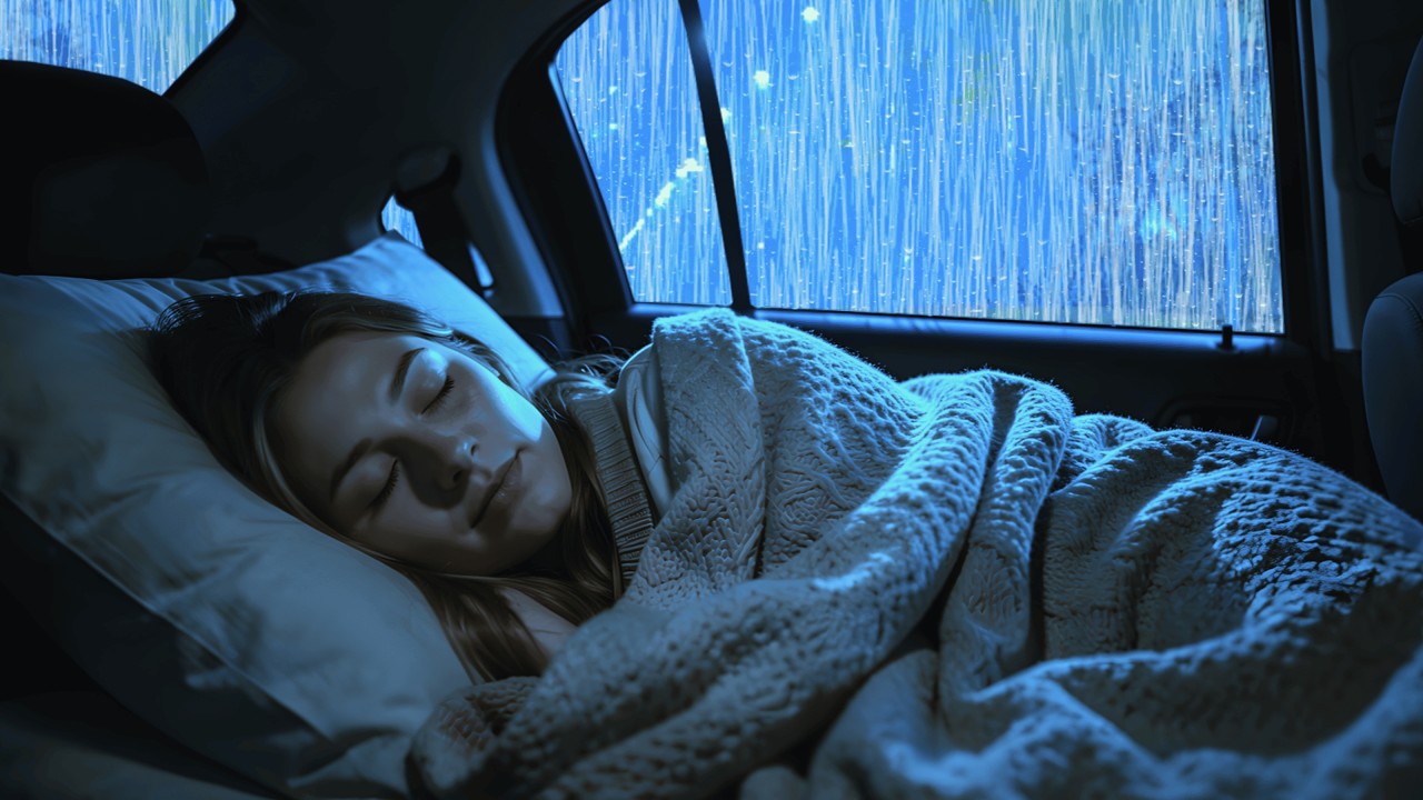 Stop Overthinking Tonight with Heavy Rain & Thunder on Car at Night