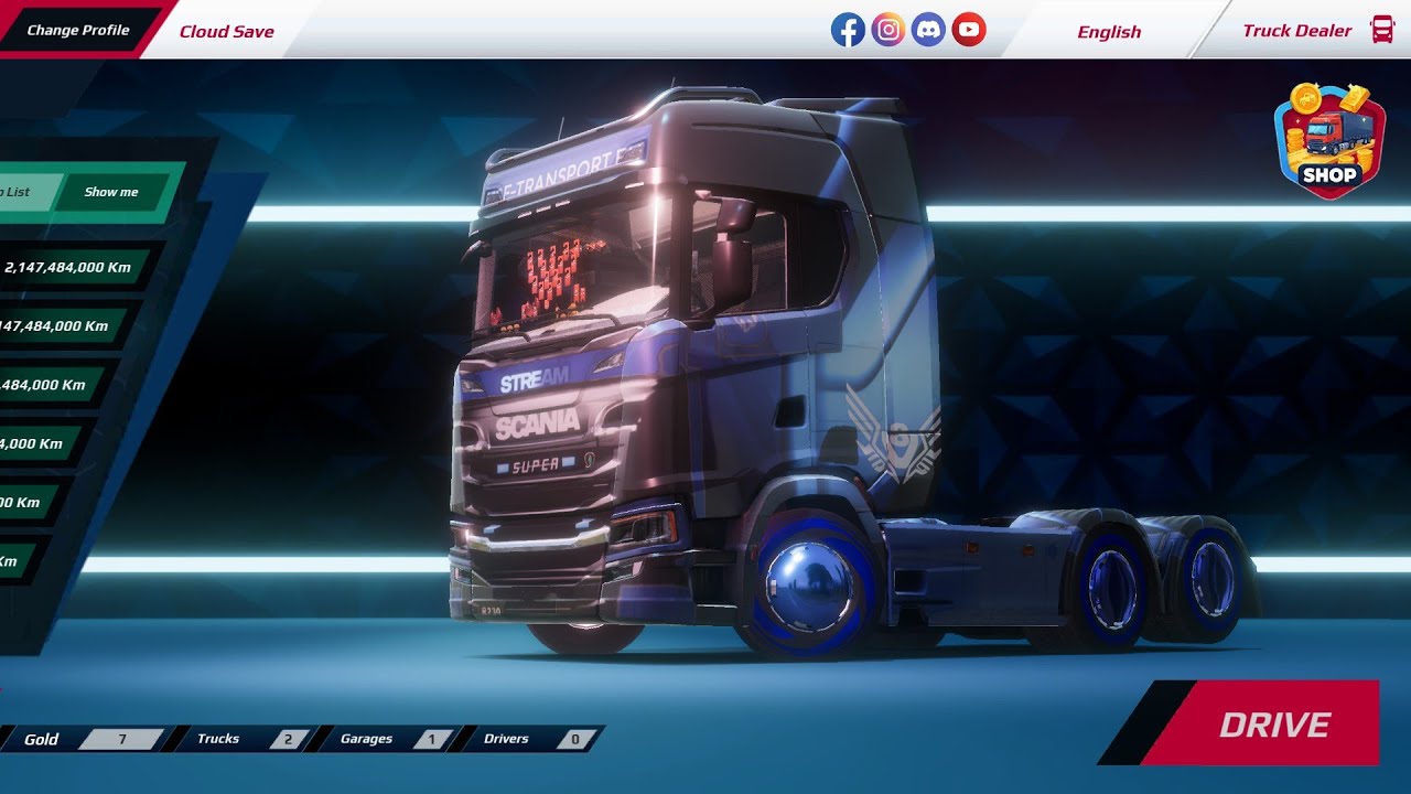 Truckers of Europe 3 Highly detailed configurations including 4x2, 6x2, 6x4, and heavy-duty 8x4.