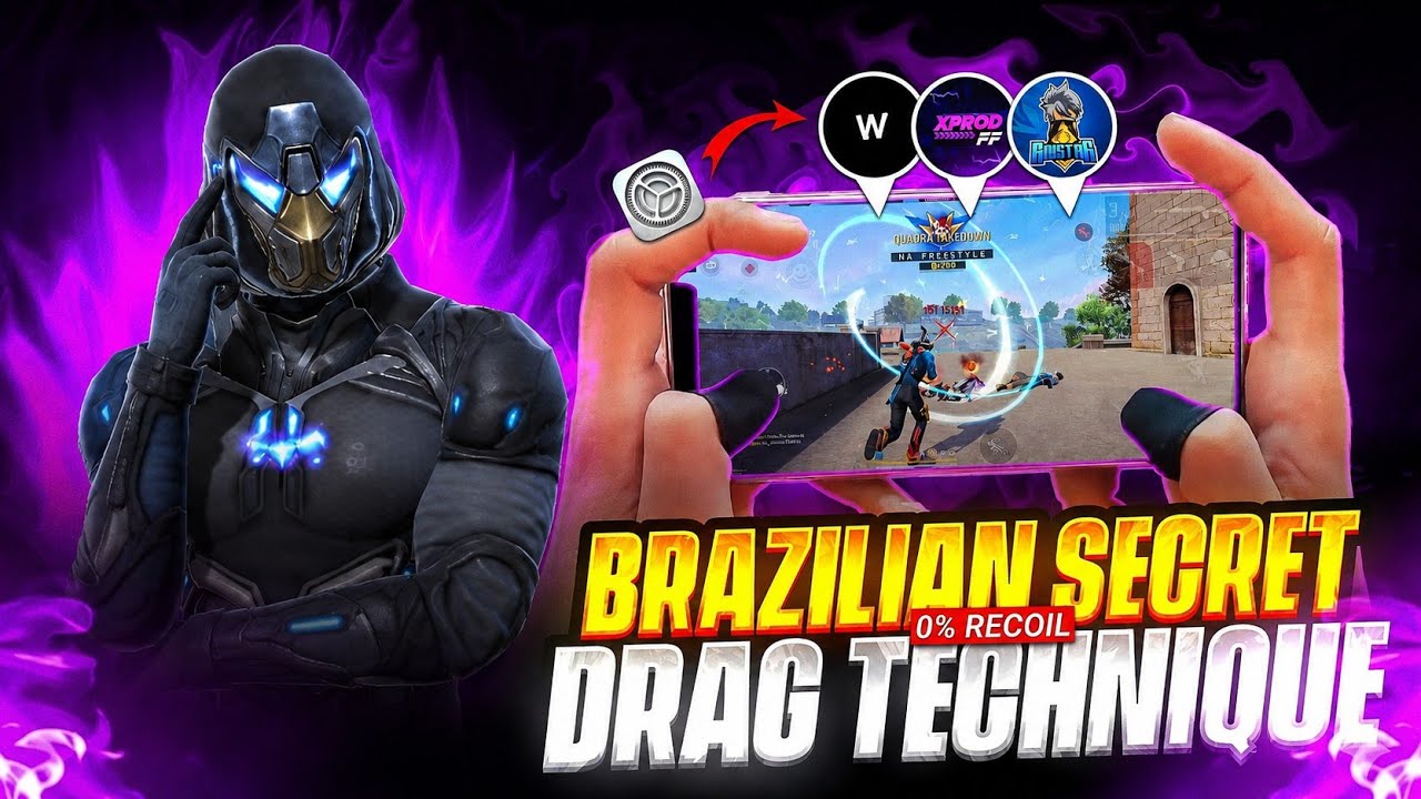BRAZILIAN 🇧🇷 Drag Technique 🔥 | Best Fire Button Size & Placement 📱 | Recoil Control Tips 😳📈
