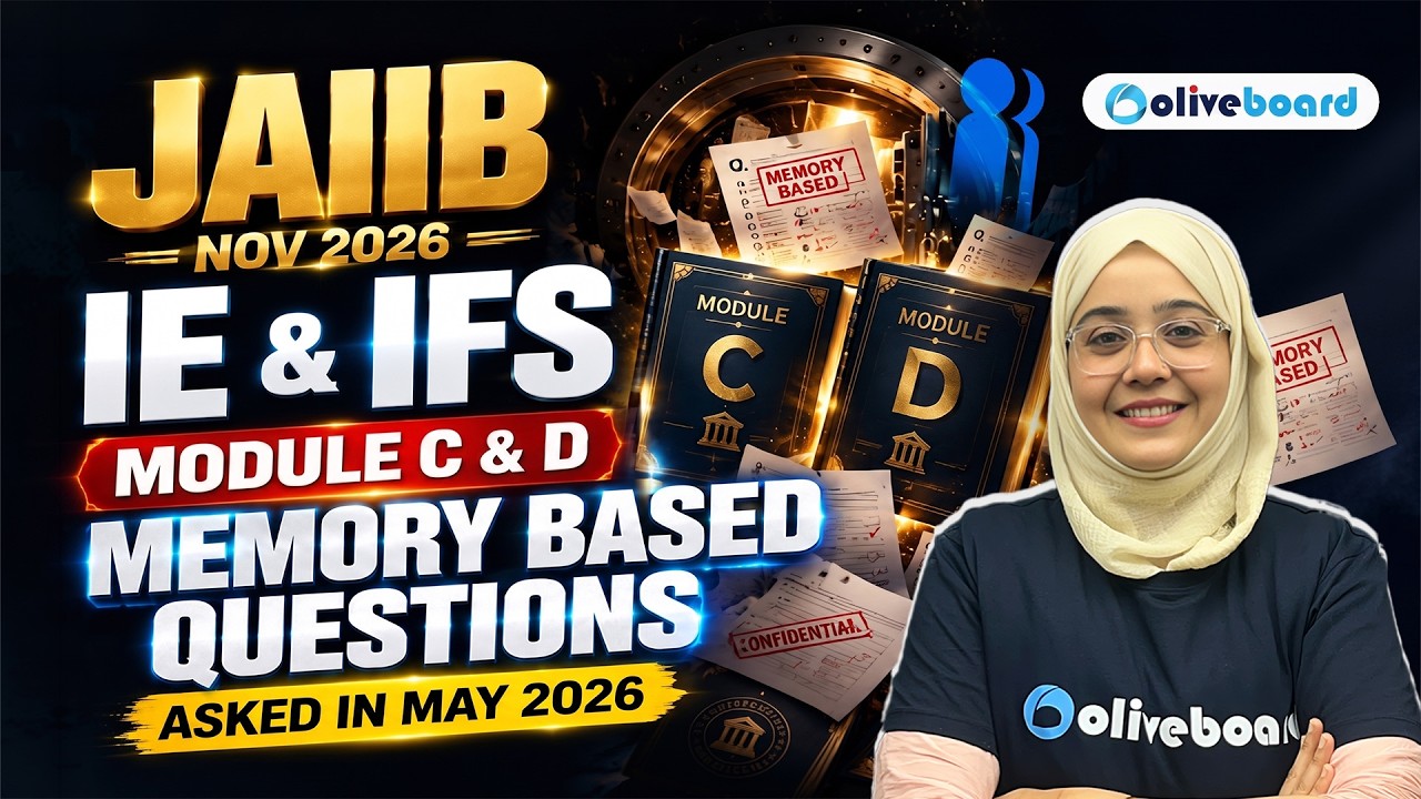 JAIIB IE and IFS Previous Year Memory Based Question | Module C & D | Asked in May 2026  | JAIIB PYP