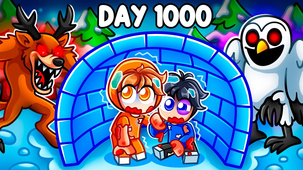 Surviving 100 Nights in SNOW BIOME ONLY in 99 Nights in the Forest!