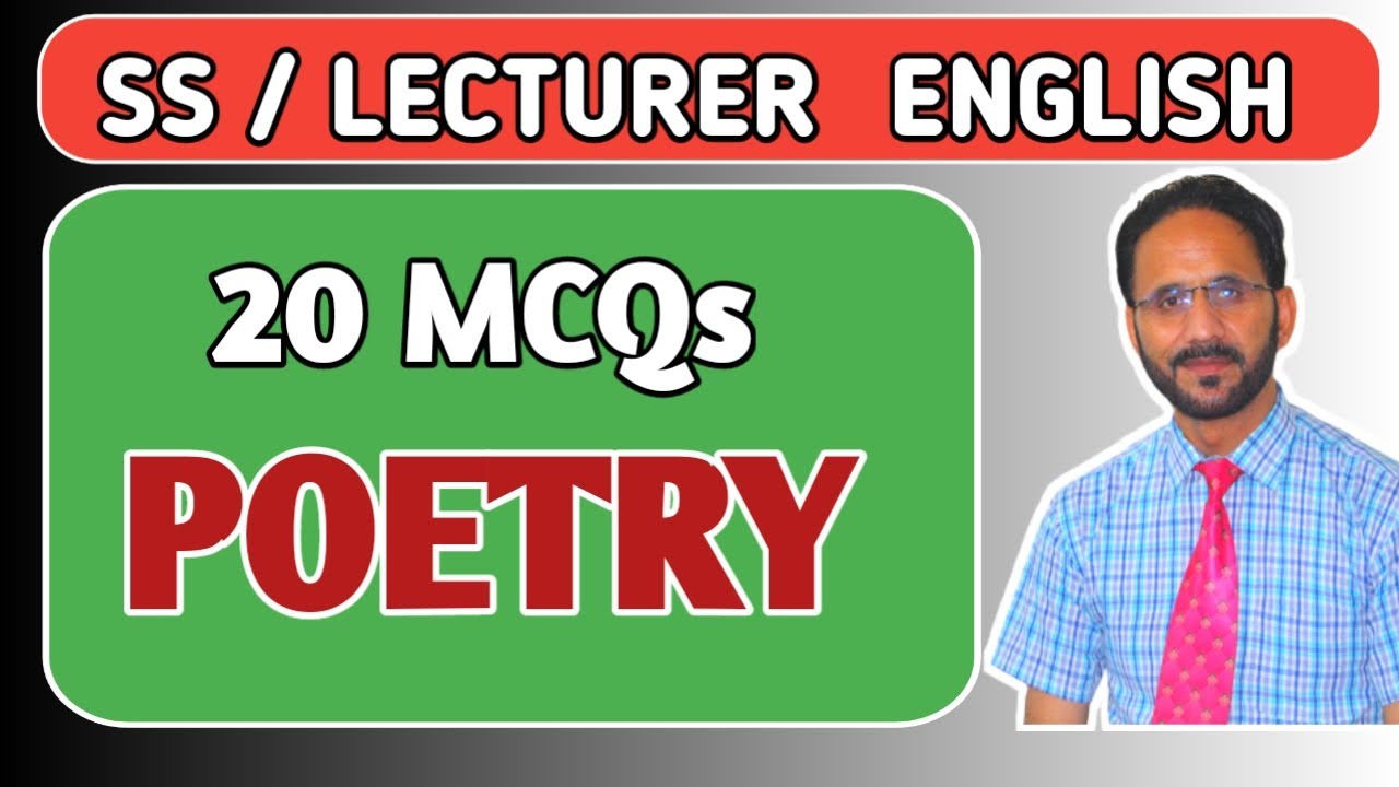 English Literature MCQs | Poetry | Lecturer and SS English | KPPSC