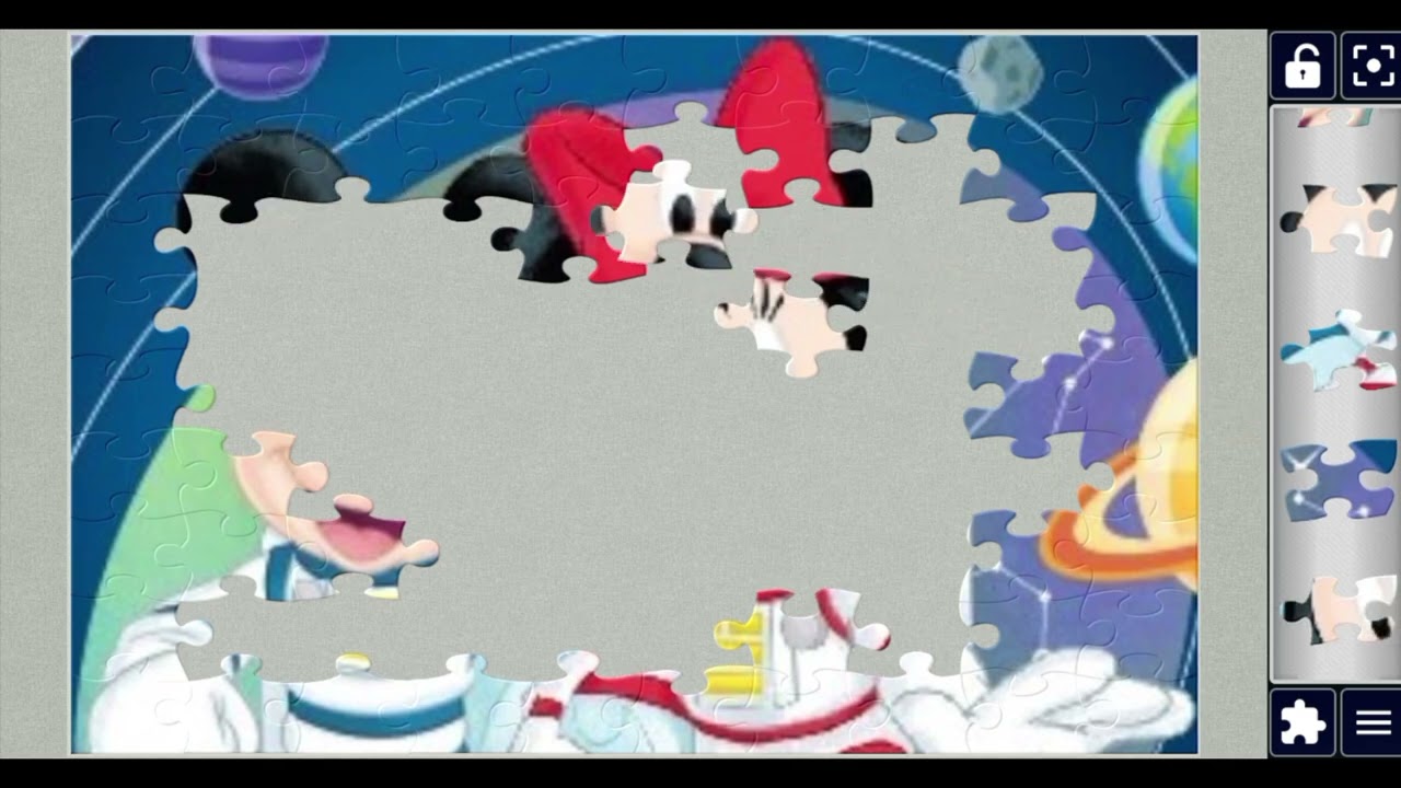 Mickey and Minnie's Space Adventure 🚀🌌🐭💕🎀 jigsaw puzzle 🧩🧩//