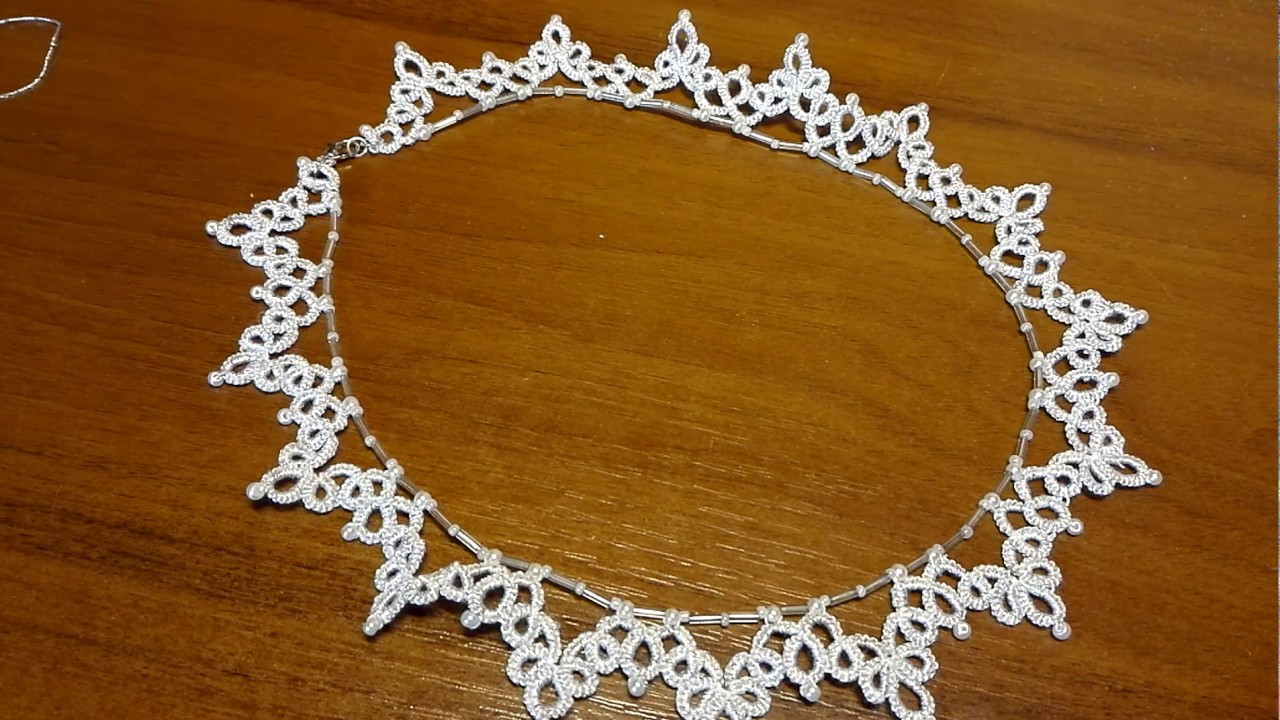 2019. január 16.2019. január 16.Frivoli csipke nyaklánc. 1. (#Needle Tatting for Beginners)