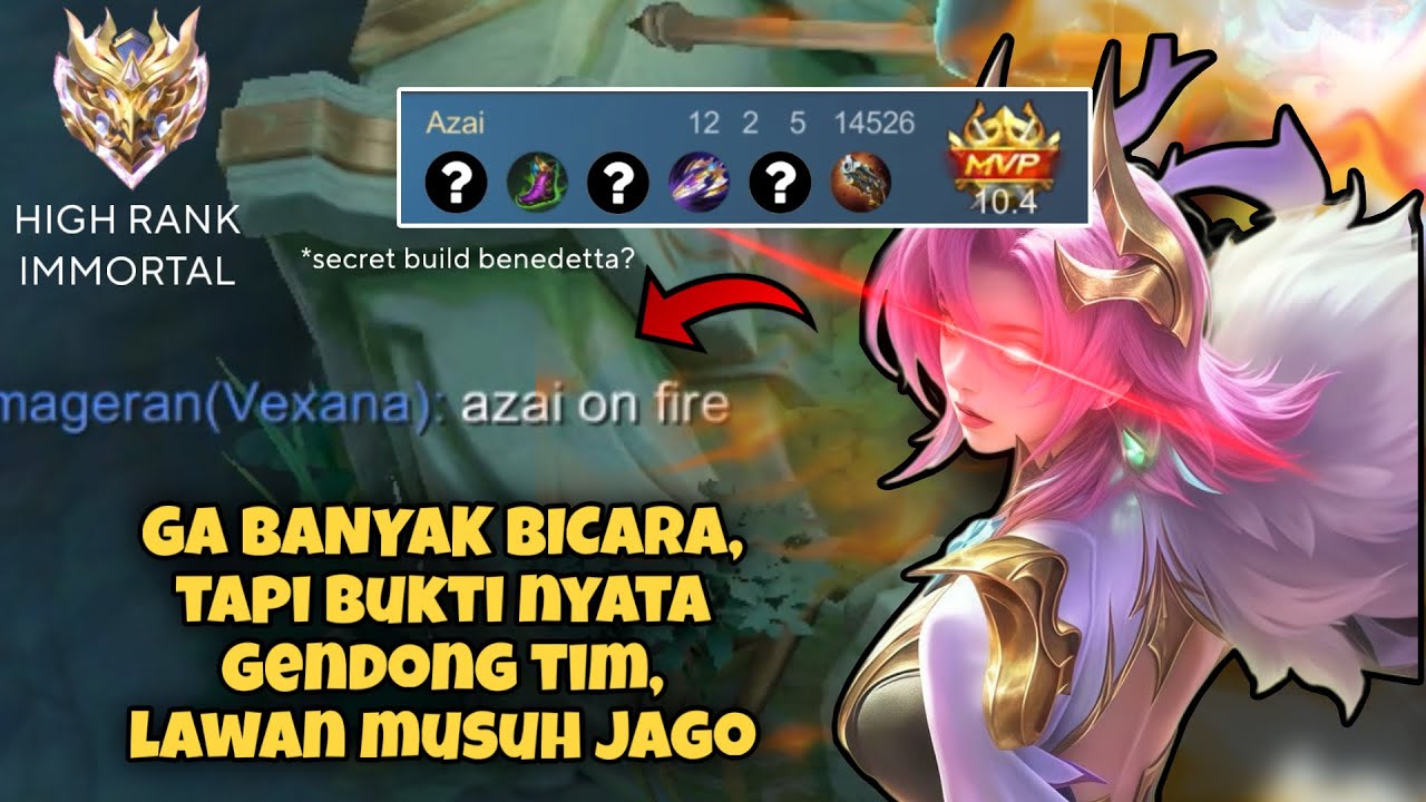 BENEDETTA HARD GAME❗️❗️ CARRY THE TEAM TO HIGH RANK - MobileLegends