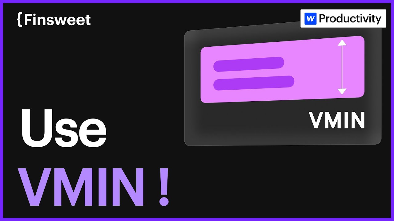 Build responsive sections in seconds with VMIN | Productivity Series for Webflow