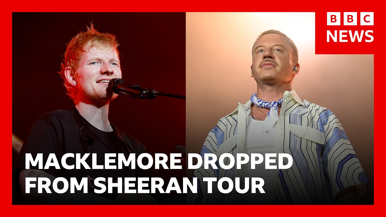 Macklemore dropped from Ed Sheeran tour after &lsquo;Free Palestine&rsquo; speech | BBC News