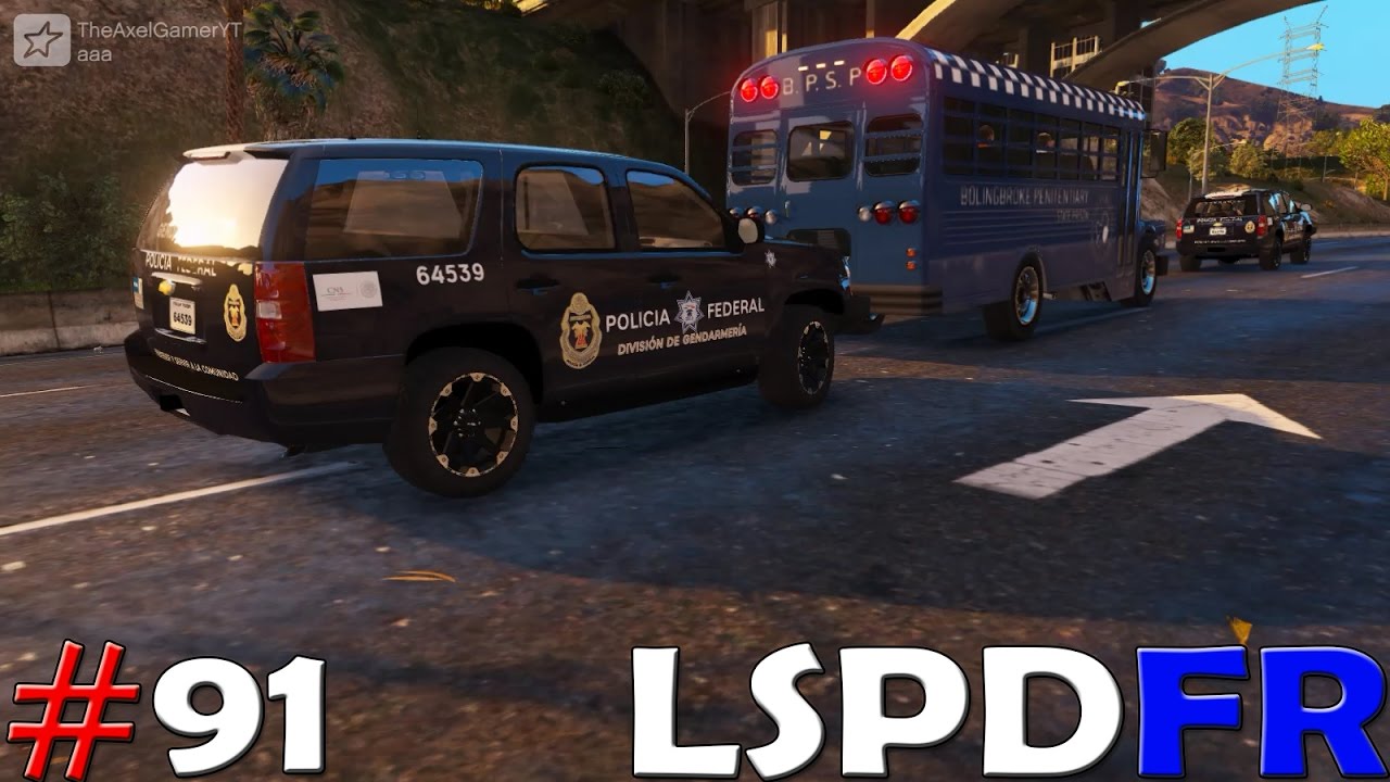 GTA V LSPDFR #91 POLICIA FEDERAL GENDARMERIA - ESCOLTANDO PRISIONEROS  | TheAxelGamer