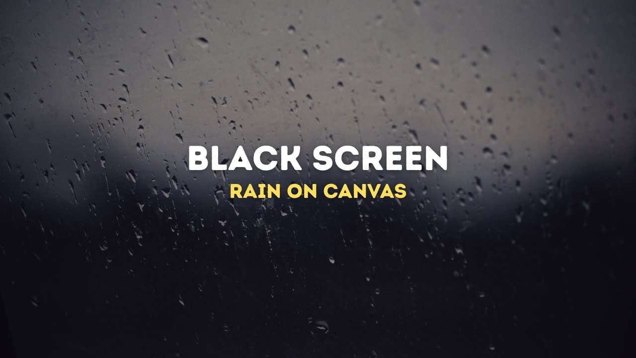 10 Hours Brown Noise & Rain on Canvas | Black Screen Rain Sounds for Sleep
