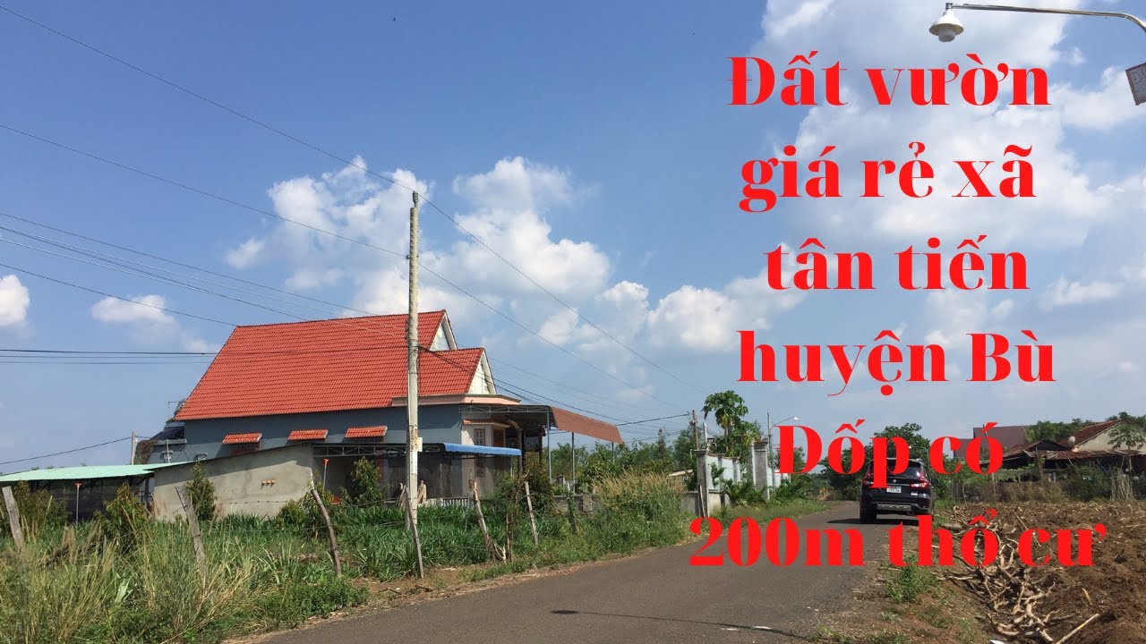 (đb)Đất vườn mặt tiền đường nhựa huyện bù đốp có 200m thổ cư I đất vườn Bình Phước