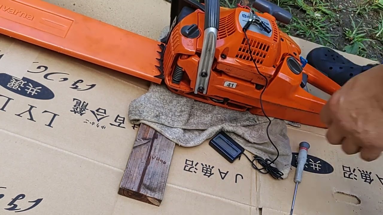 Husqvarna340 ハスクバーナ340 悪戯チェーンソーの動作確認です。