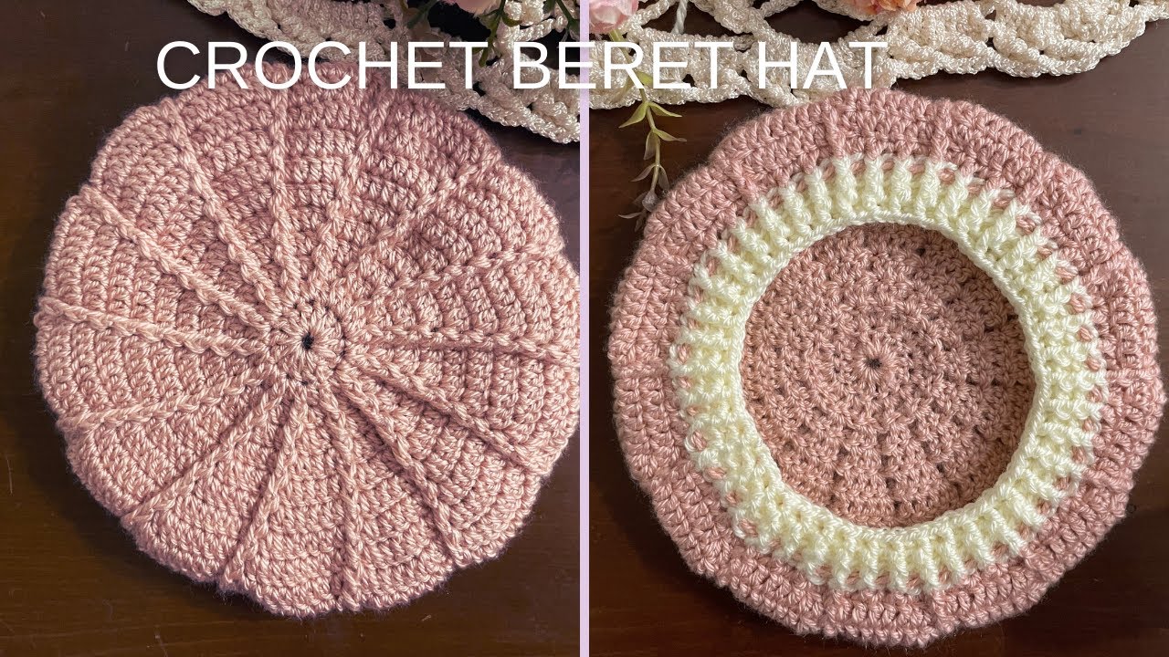 How to Crochet Beret Hat Tutorial Very Easy