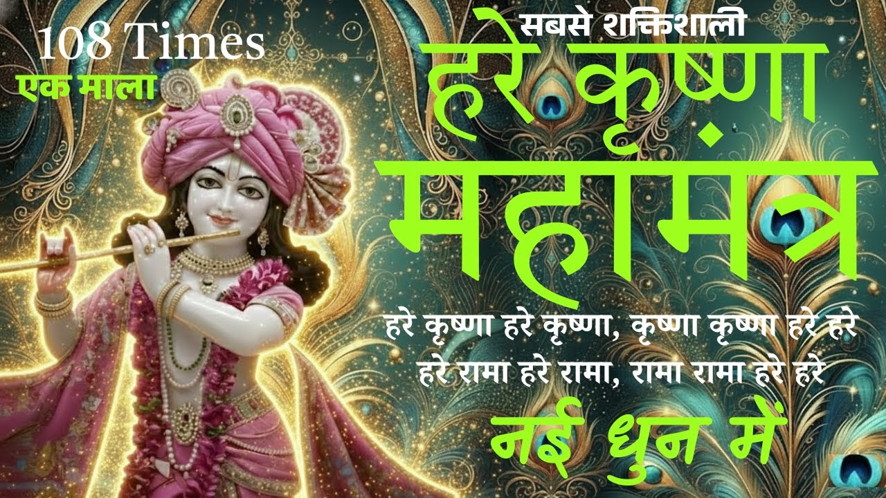 हरे कृष्णा हरे राम महामंत्र 108 Times || Hare Ram Hare Krishna Mahamantra || 108 Jaap || One Mala