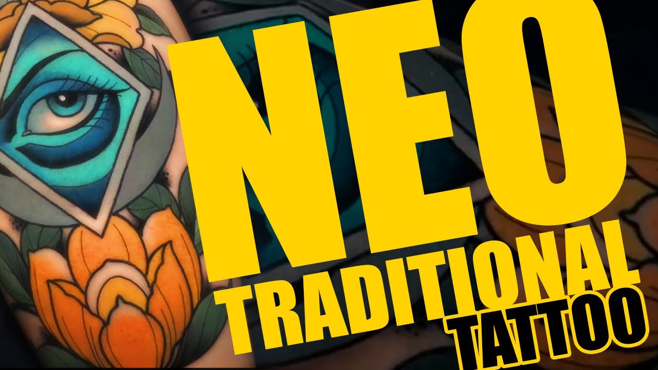 From Sketch to Skin: NEO TRADITIONAL TATTOO 👁  | TIME LAPSE