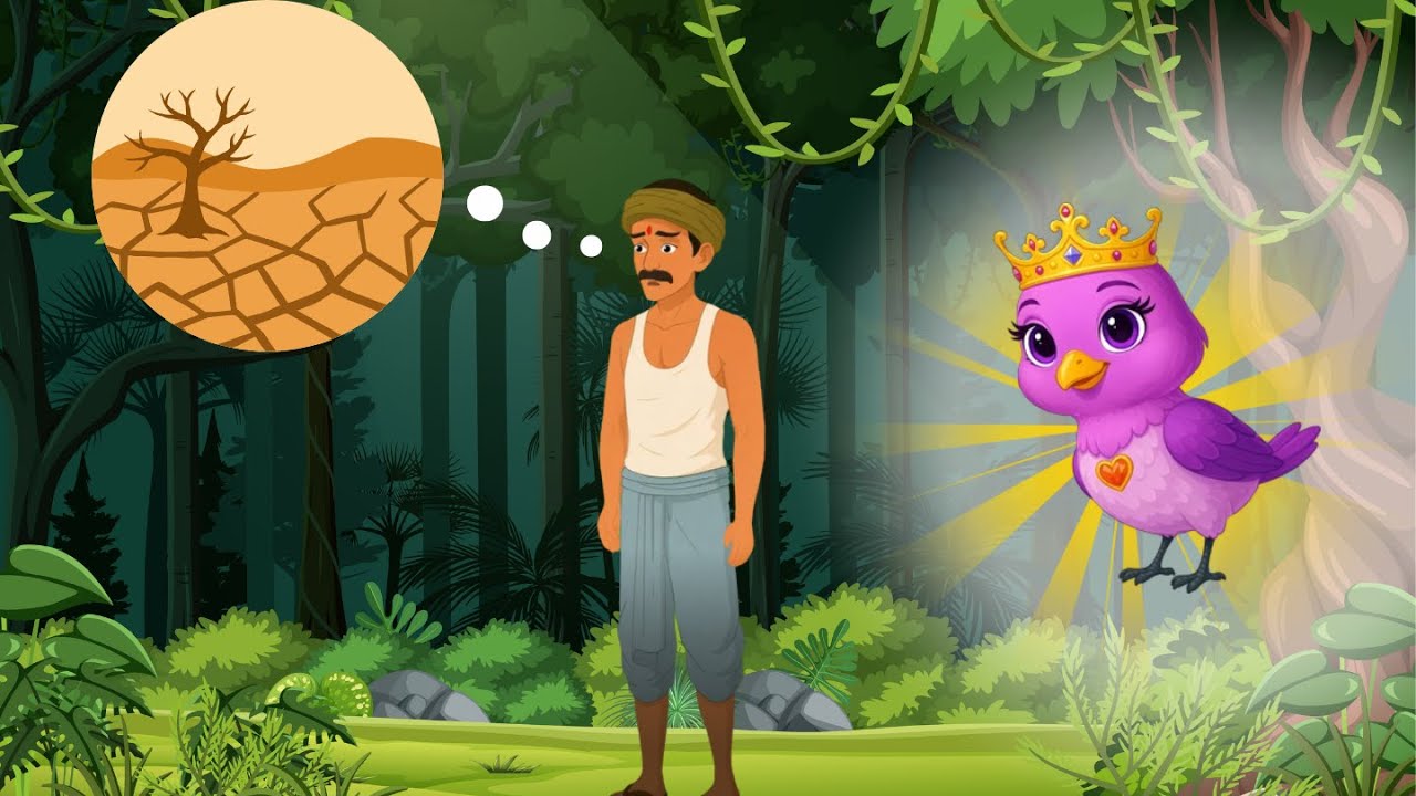 किसान और तिलस्मी चिड़िया | किस्मत बदलने वाली प्रेरणादायक हिंदी कहानी | Hindi Moral Story | Amibtoons