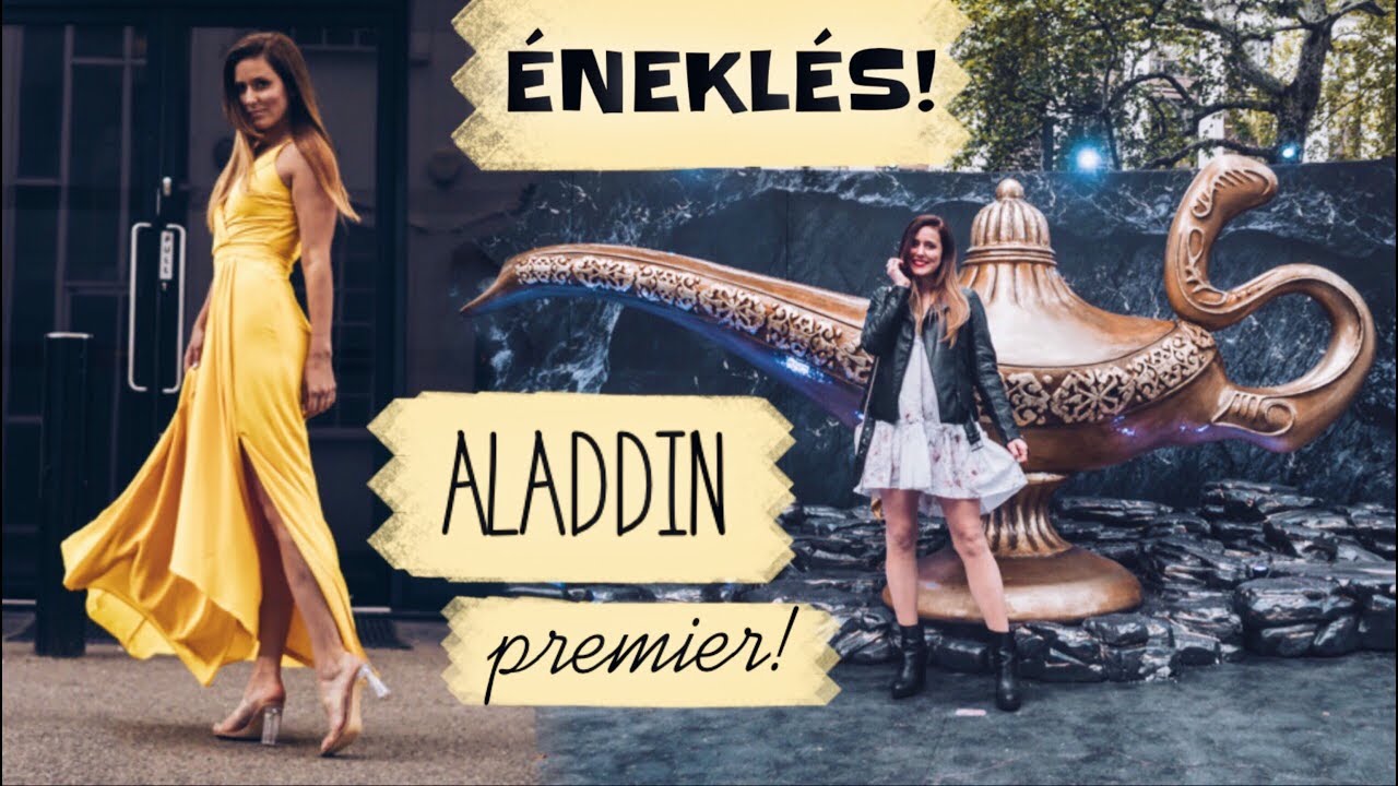 ÉNEKELTEM egy Disney klipben! Aladdin és vörösszőnyeg vlog *Andi*