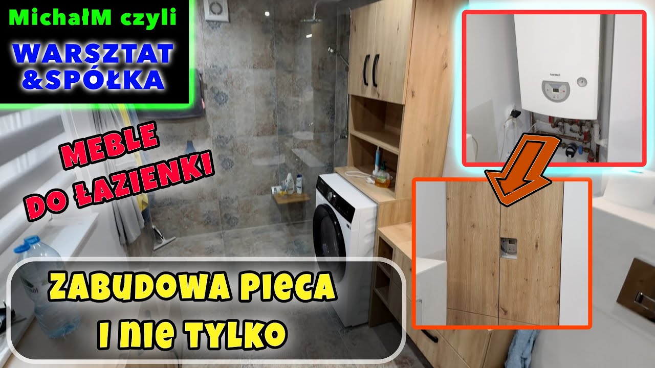Zabudowa pieca gazowego w ciasnej wnęce | Zabudowa pralki | Kosz na bielizne Loundryboy PEKA