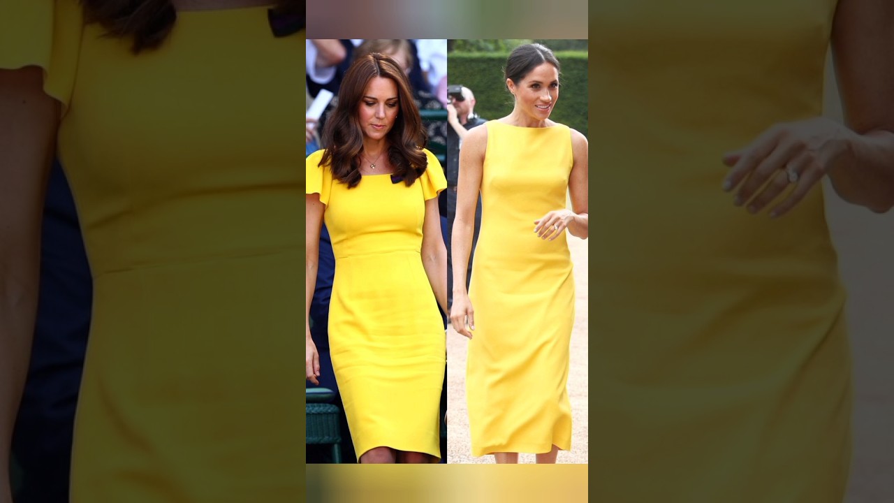 Kate Middleton & Meghan elegant dresses 💖#trending#royalfamilychannel