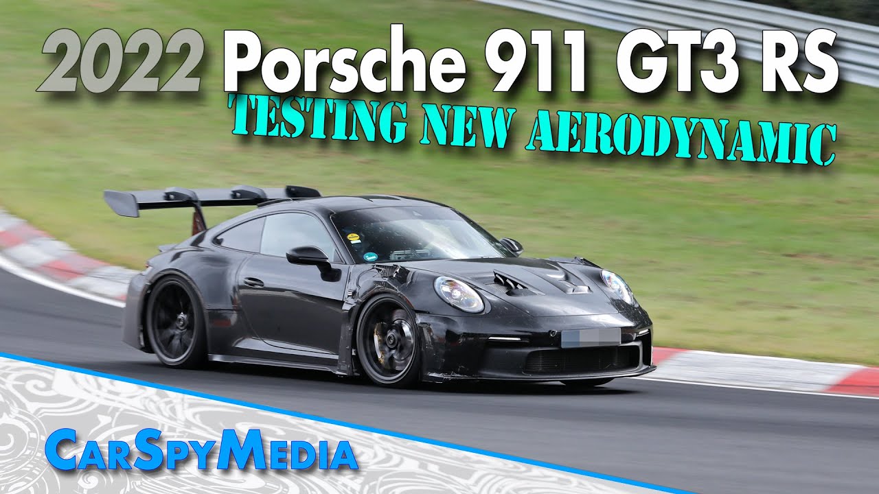 2022 Porsche 911 GT3 RS (992) Prototype Spied Testing New Aerodynamic Parts At The Nürburgring