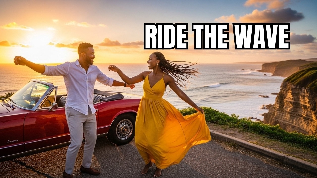 Oceanfront Afrobeat Night Ride 🌊 Golden Hour Chill Beats for Calm & Scenic Car Drive