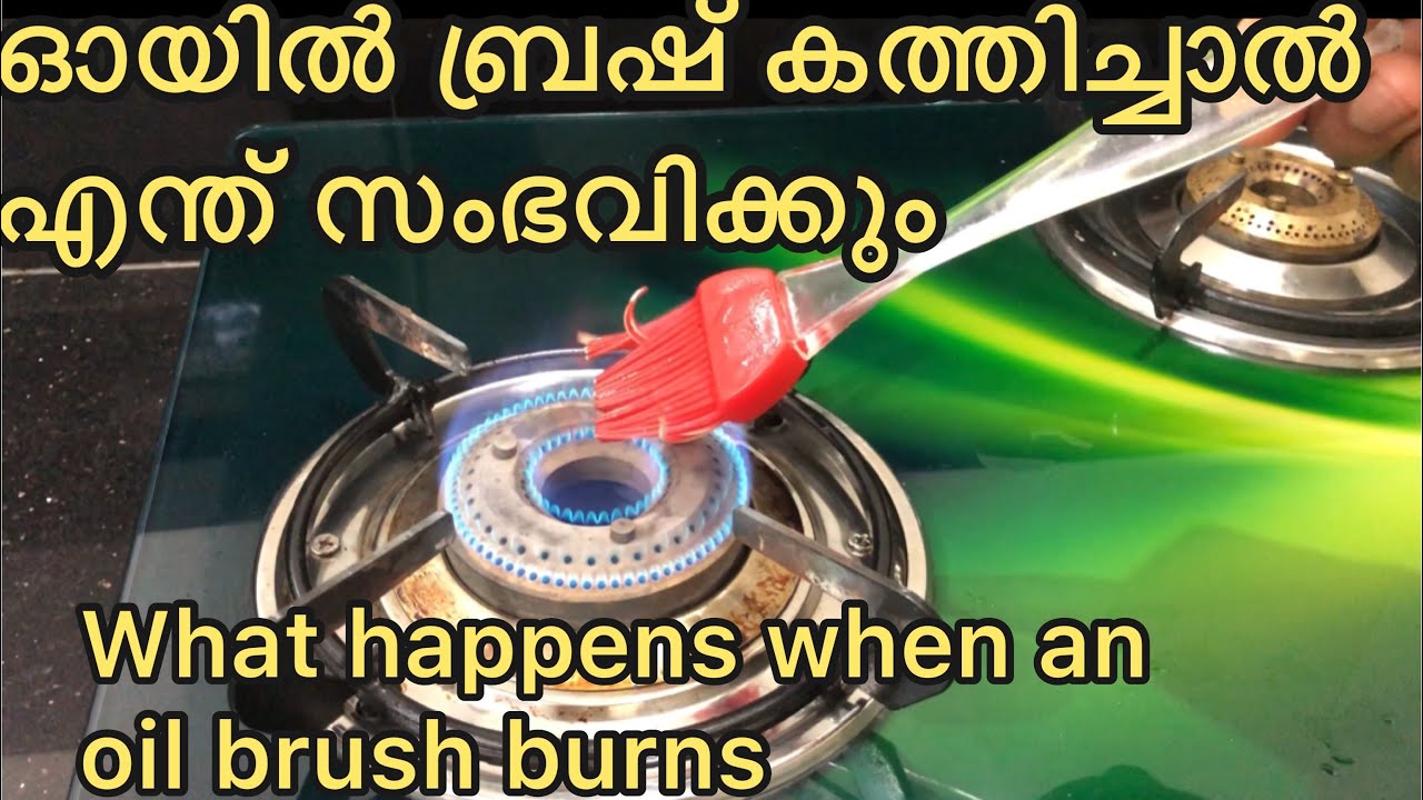 Silicon oil brush | ഓയിൽ ബ്രഷ് കത്തിച്ചാൽ എന്ത് സംഭവിക്കും What happens when an oil brush burns