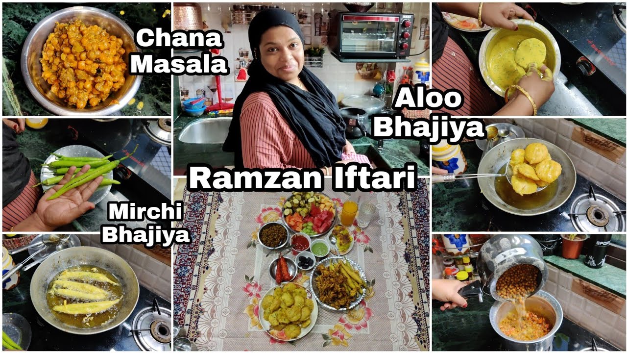 Chana Masala | Aloo Bhajiya | Mirchi Bhajiya | Ramzan Iftari Recipe | Best Combination In Iftar