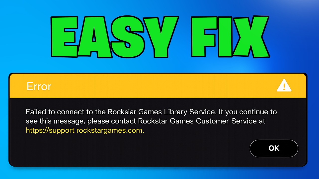 How To Fix Failed to Connect to the Rockstar Games Library Service Error (GTA 5 Launcher) - 2026✅