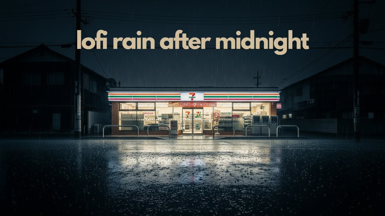 Tokyo Calm After Midnight Rain 🌧️ Lofi Gentle Silence for Relaxation and Sleep in the Rain