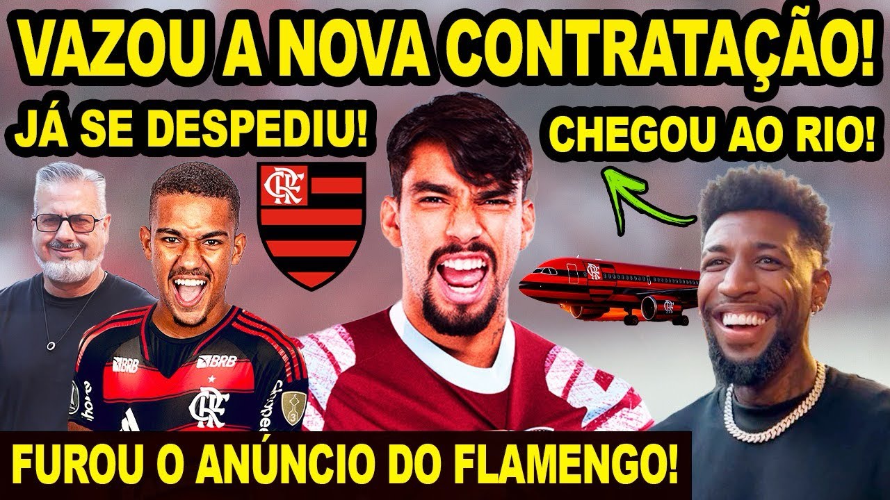 VAZOU A NOVA CONTRATAÇÃO DO FLAMENGO! JOGADOR FURA ANÚNCIO OFICIAL! EMERSON ROYAL CHEGA AO RIO! E+