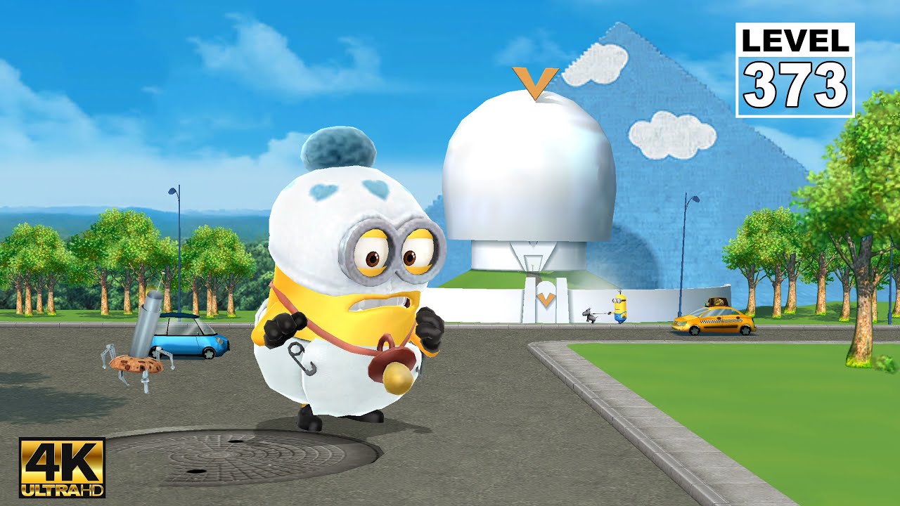 Minion Rush Baby minion collect 5K Bananas at at Vector's Fortress | Lv.373 Ep.223 | UHD 4K