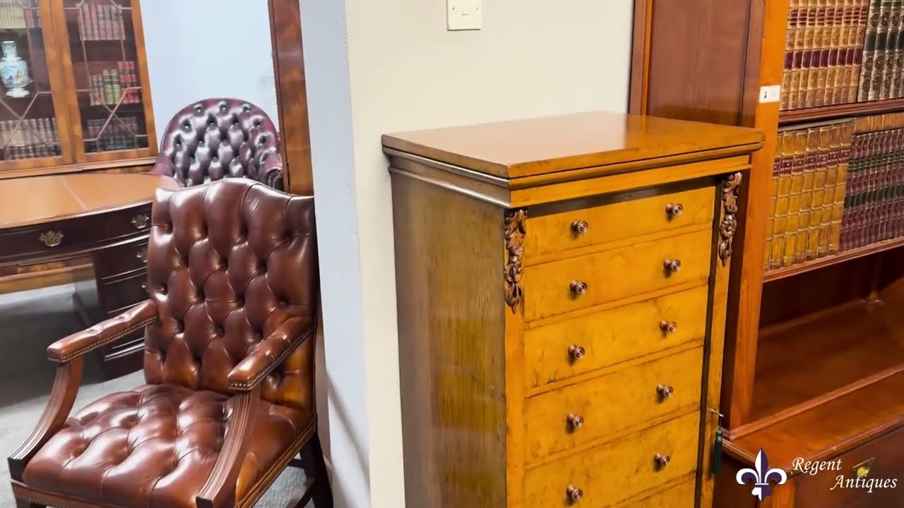 Antique Victorian Pollard Oak Wellington Chest by Edwards & Roberts 19th Century