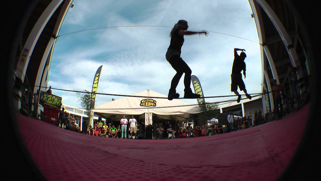 Gibbon Slackline Contest at OUTDOOR Trade Show 2011 [official version]