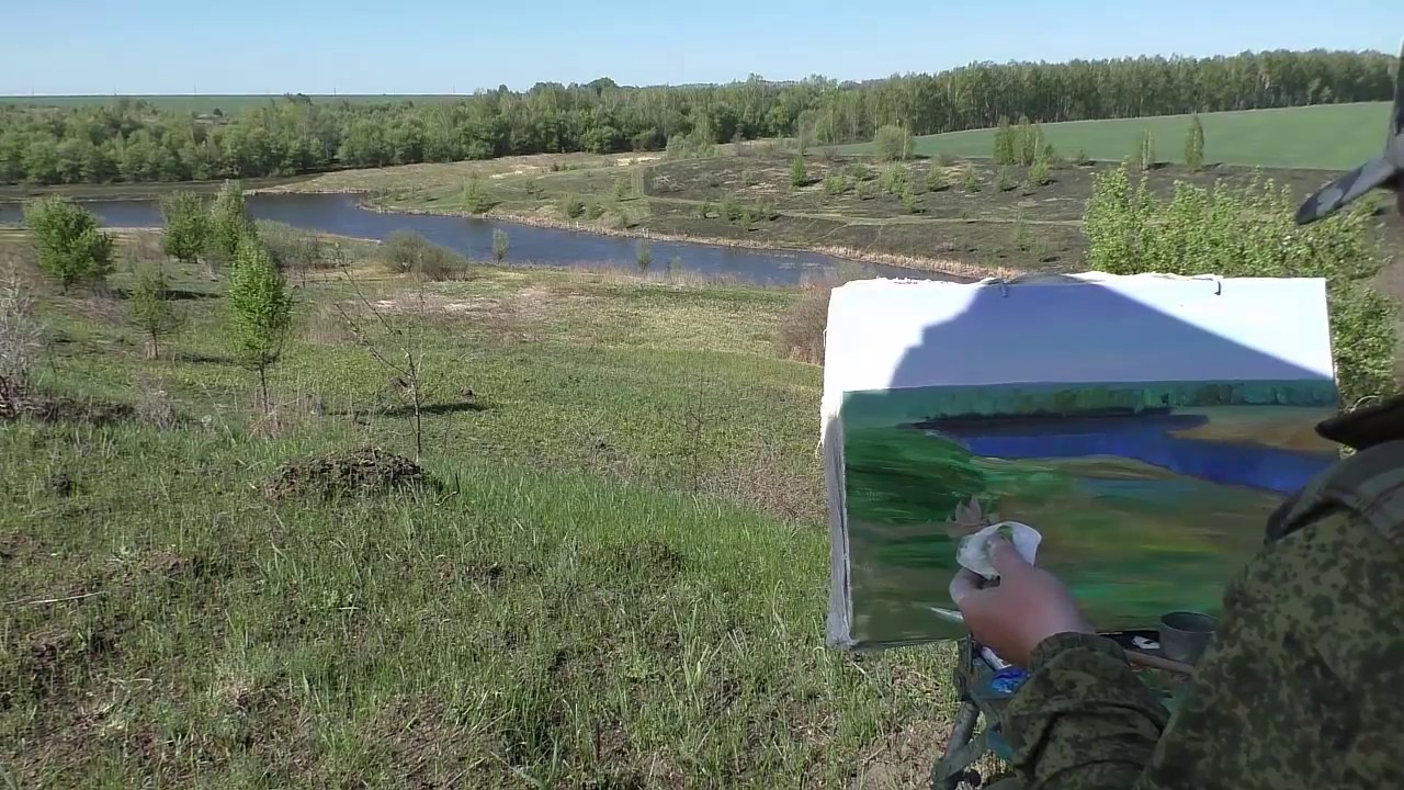 Пленэр весной. Художник Дмитрий Ревякин.