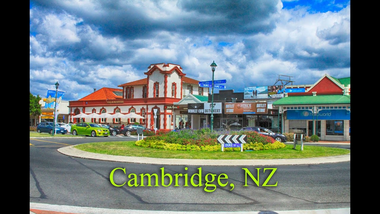 Flying over Cambridge, New Zealand