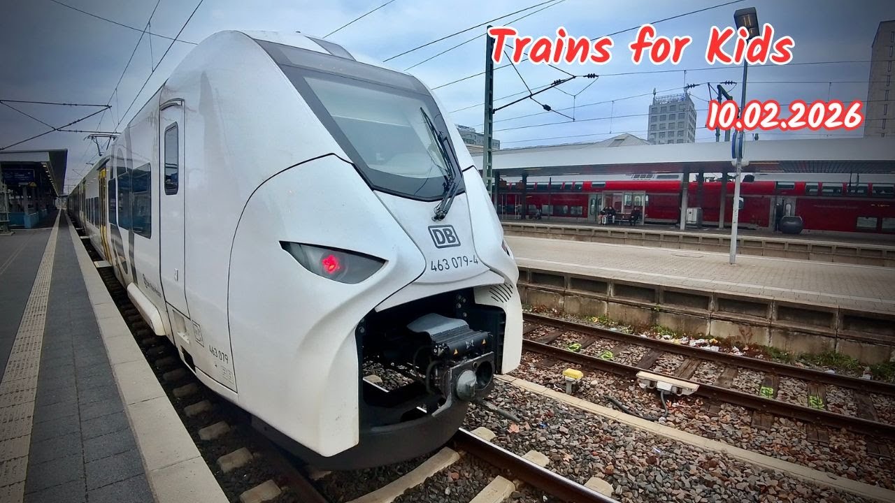 Trains for Kids in Germany 🚂 |ICE, IC,RE & Freight Trains Passing at German Stations (10.02.2026)