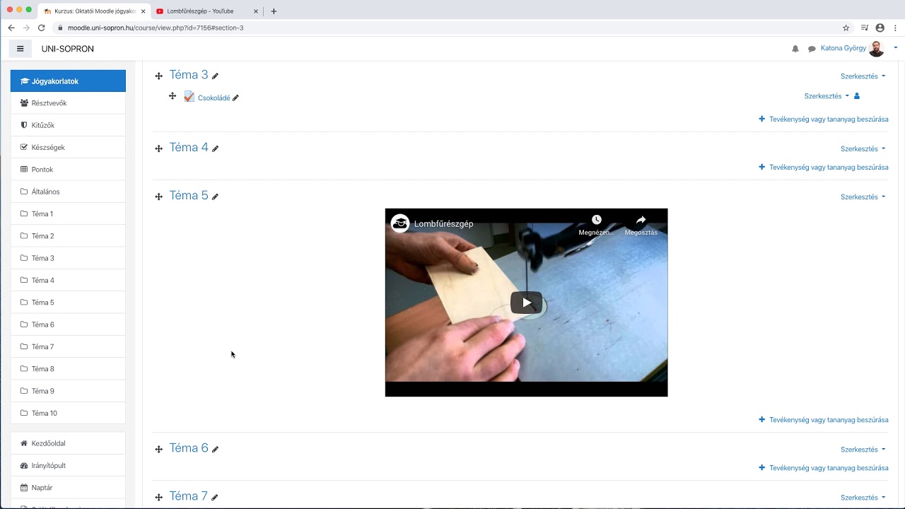12  Teszt létrehozása Moodle